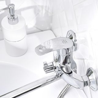 Смеситель для ванны с душем РМС SL85-006E хром